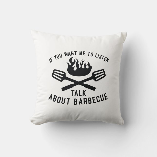 Gespräche über Barbecue Kissen (Vorderseite)