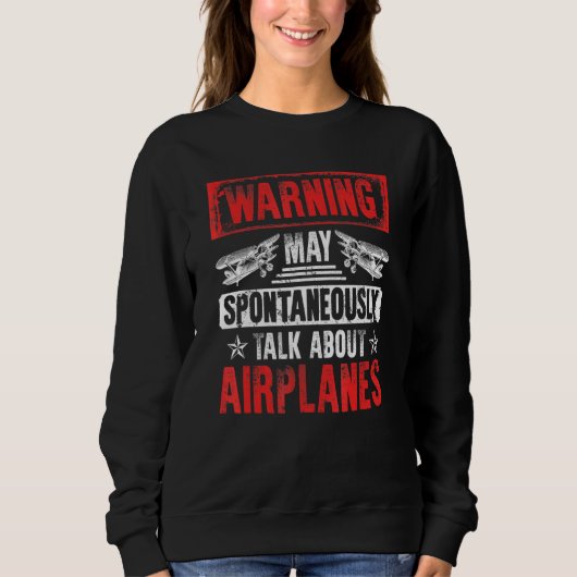 Gespräche über Flugzeuge - Pilot und Luftfahrt Sweatshirt (Vorderseite)