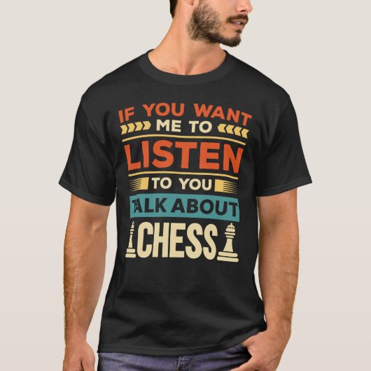 Gespräche über Schach T-Shirt (Vorderseite)