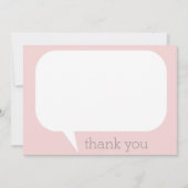 Gesprächs-Blase danken Ihnen Anmerkungen Dankeskarte (Vorderseite)