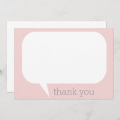 Gesprächs-Blase danken Ihnen Anmerkungen Dankeskarte (Vorne/Hinten)