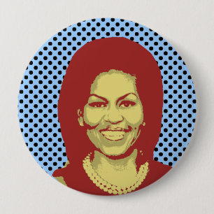 GESPRÄCHS-BLASE MICHELLE OBAMA BUTTON