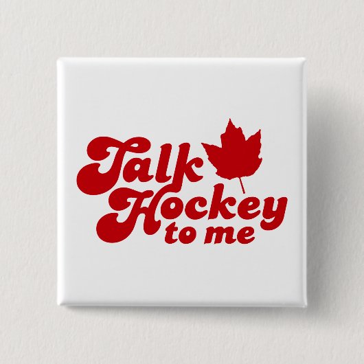 Gesprächs-Hockey zu mir Button (Vorderseite)