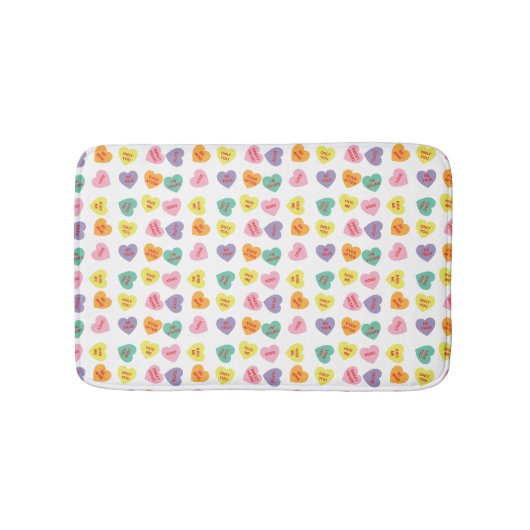 Gesprächs-Süßigkeits-Herz-Bad-Matte Badematte (Vorderseite)