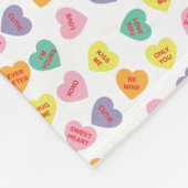 Gesprächs-Süßigkeits-Herz-Fleece-Decke Fleecedecke (Ecke)