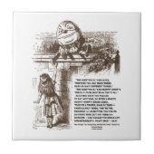 Gesprächs-Zitat Märchenland-Alices Humpty Dumpty Fliese (Vorderseite)