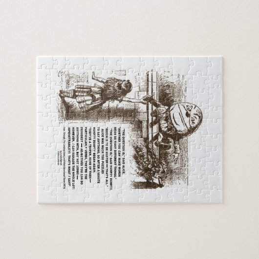 Gesprächs-Zitat Märchenland-Alices Humpty Dumpty Puzzle (Horizontal)