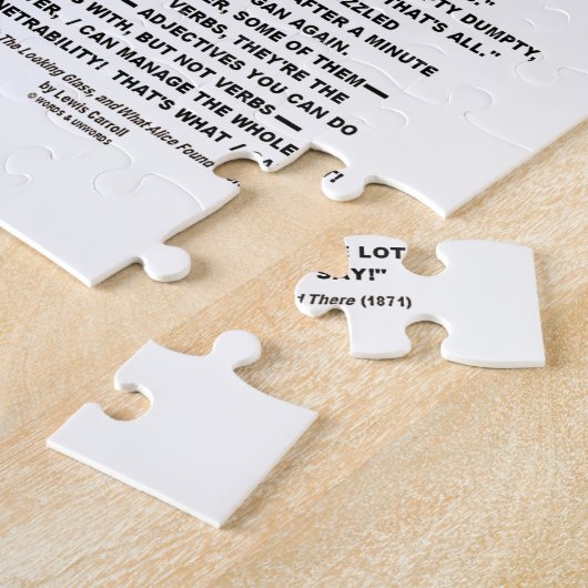 Gesprächs-Zitat Märchenland-Alices Humpty Dumpty Puzzle (Seite)