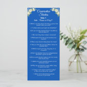 Gesprächsbeginn - die Eisfrage durchbrechen Menükarte (Stehend Vorderseite)