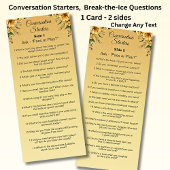 Gesprächsbeginn - die Eisfrage durchbrechen Menükarte