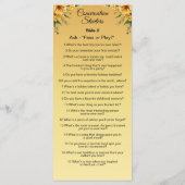 Gesprächsbeginn - die Eisfrage durchbrechen Menükarte (Rückseite)