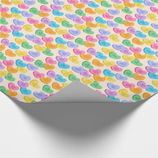 Gesprächsherzen Geschenkpapier (Ecke)