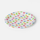 Gesprächsherzen Pappteller (Schrägansicht)