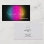 Gesprächsköpfe, Kundendienstanbieter Visitenkarte (Vorne/Hinten)