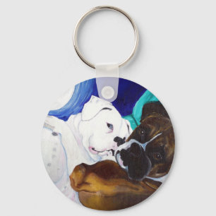 Gesprengte Boxer Schlüsselanhänger