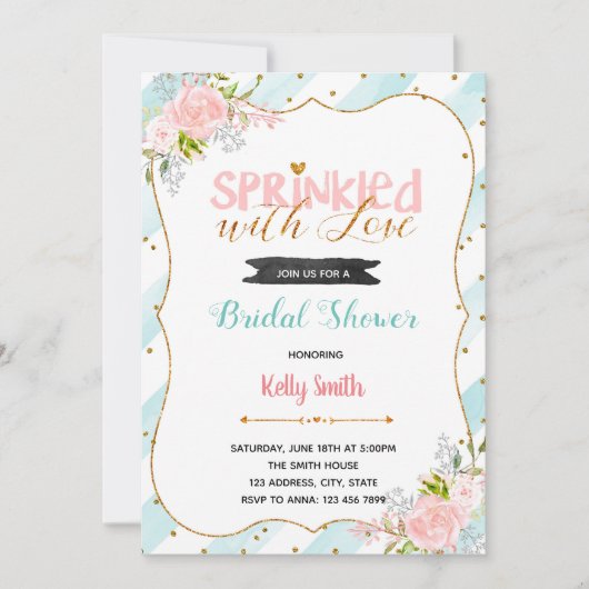 gesprenkelt mit Liebe Party Einladung (Vorderseite)