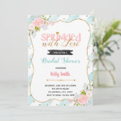 gesprenkelt mit Liebe Party Einladung (Stehend Vorderseite)