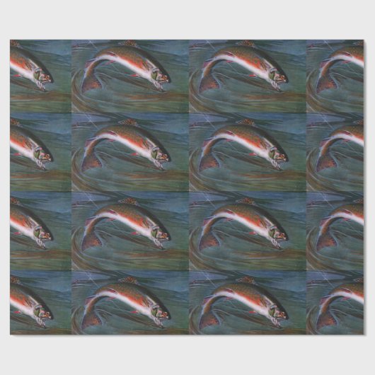 Gesprenkelte Bachforelle Geschenkpapier (Flach)