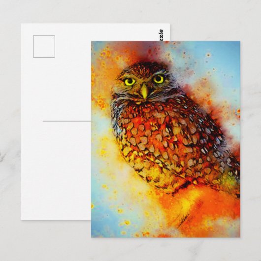 gesprenkelte Eule Postkarte (Vorne/Hinten)