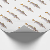 Gesprenkelte Forelle - gepunktetes Seatrout Geschenkpapier (Ecke)