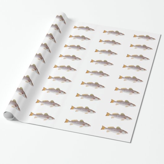 Gesprenkelte Forelle - gepunktetes Seatrout Geschenkpapier (Ungerollt)