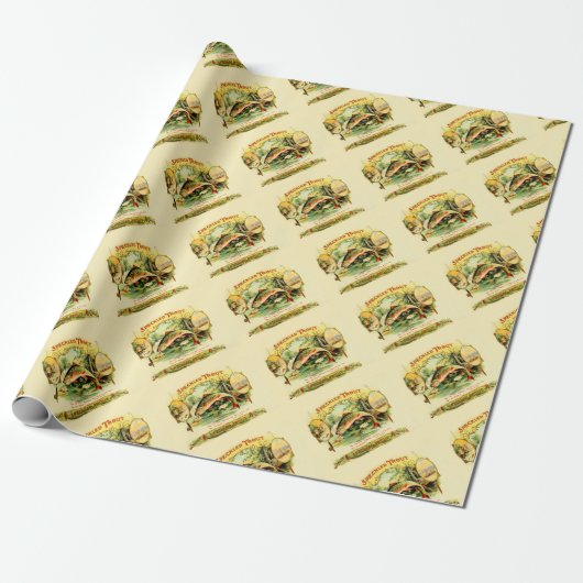 Gesprenkelte Forelle-Vintage Kunst Geschenkpapier (Ungerollt)