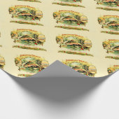 Gesprenkelte Forelle-Vintage Kunst Geschenkpapier (Ecke)