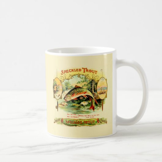 Gesprenkelte Forelle-Vintage Kunst Kaffeetasse (Rechts)