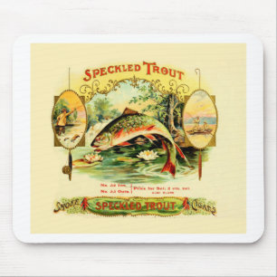 Gesprenkelte Forelle-Vintage Kunst Mousepad