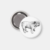 gesprenkelte Ruhe, Bulldogge Magnet (Vorderseite/Rückseite)