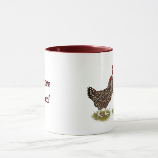Gesprenkelte Sussex-Hühner Tasse (Zentrum)