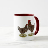 Gesprenkelte Sussex-Hühner Tasse (VorderseiteRechts)