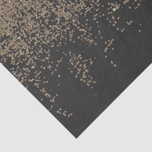 Gesprenkeltes GoldGlitzer-Schwarzes Ombre Seidenpapier (Ausschnitt)