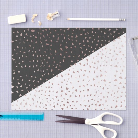 Gesprenkeltes Rosen-Gold blättert auf Seidenpapier (Handwerk)