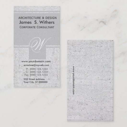 Gesprenkeltes staubiges Leinen Antiqued gealterter Visitenkarte (Vorne/Hinten)