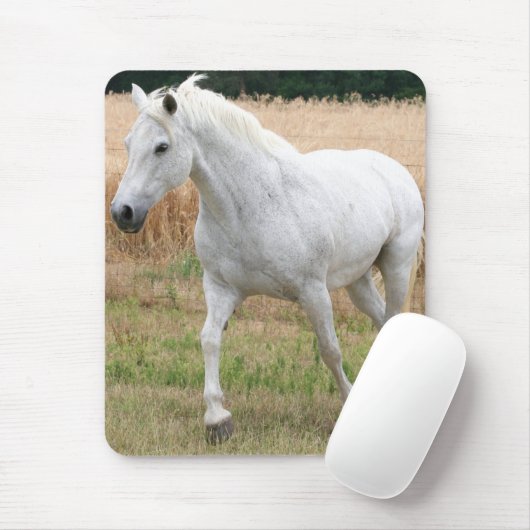 Gesprenkeltes weißes Pferd Mousepad (Mit Mouse)