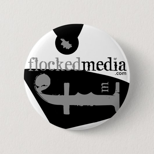 Gespritzter Medium-grauer Seitenlogo-Knopf Button (Vorderseite)