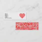 Gespritztes Herz - Gold Mini Visitenkarte (Vorne/Hinten)