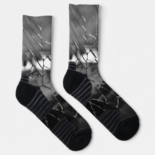 gesprungenes Glas Socken (Rechts)