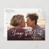 Gespürte Buchstaben ändern Datum verschieben Ankündigungspostkarte (Vorne/Hinten)