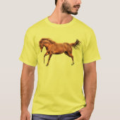 Gespürtes Red Dun Horning Cantering Playing T-Shirt (Vorderseite)