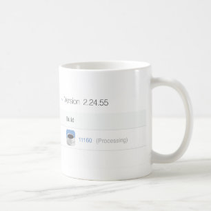 Gestalt. Verarbeitung. Wartezeit. Seitenansicht Kaffeetasse