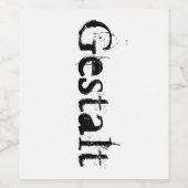 Gestalt Weinetikett (Einzelnes Label)