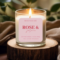 Gestaltbare Kerze | Rote und rosa Valentine
