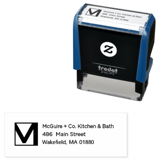 Gestaltbarer Selbsteinfärbender Stempel (Beispiel)