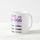 Gestalte Dein eigenes Boarding Pass Mug Kaffeetasse (VorderseiteRechts)