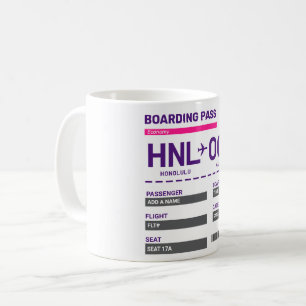Gestalte Dein eigenes Boarding Pass Mug Kaffeetasse