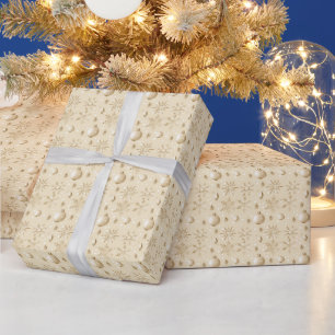 Gestalte deine eigenen goldenen Ornamente und Schn Geschenkpapier