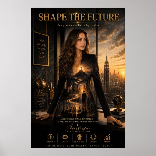 Gestalte die Zukunft – Führungsplakat Poster (Vorne)