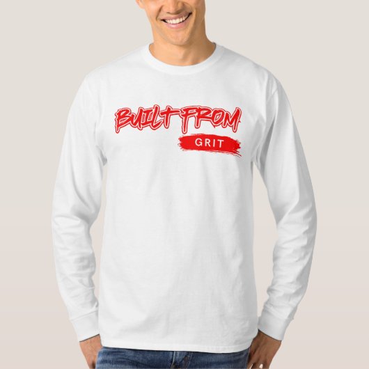 Gestalten aus Grit™ Red Letters reale Hustle alle T-Shirt (Vorderseite)